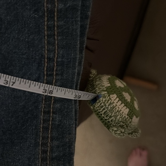 Extra large button up denim dress with brown braided belt - Picture 8 of 8